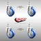 Service Caster 4 Inch 316SS Blue Polyurethane Wheel Swivel 3/8 Inch Threaded Stem Caster Set SCC-SS316TS20S414-PPUB-BLUE-381615-4 - alternate 3